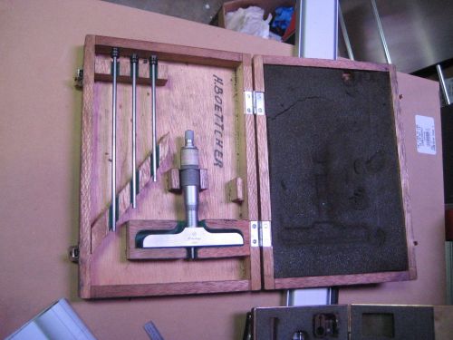 Original boxed set MITUTOYO Depth Micrometer - #139-121 DMC 4-4&#034; w/extensions!