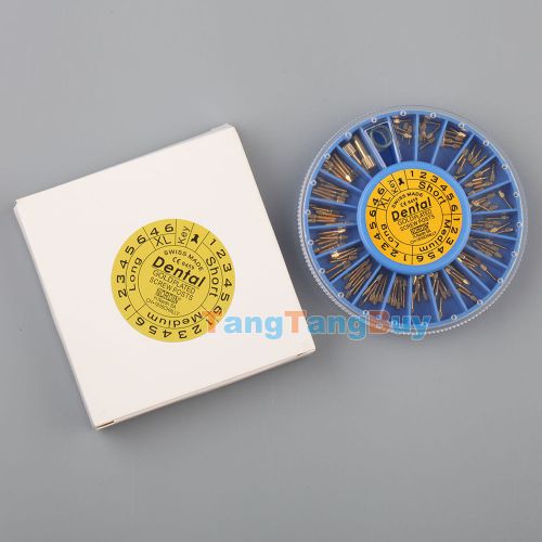 Promotion 1 box of Dental Assorted Conical Gold Plated Screw Posts 120 Post/Box