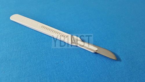 10 DISPOSABLE STERILE SURGICAL SCALPELS #21 WITH PLASTIC HANDLE