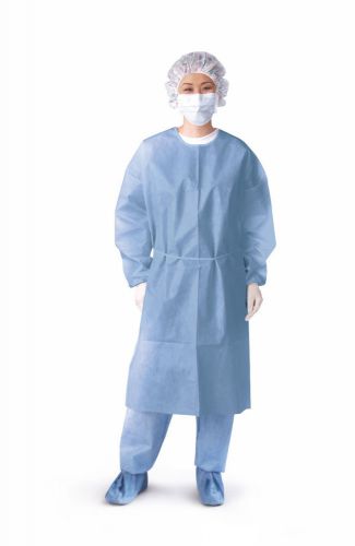 Ehros Isolation Gowns Knit Cuffs  50/Pk. Knee-Length, Tie-Back, Uni-size