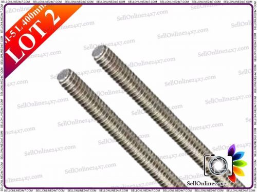 A2 stainless steel fully threaded bar m-5 length - 400mm lot of 2 pcs for sale