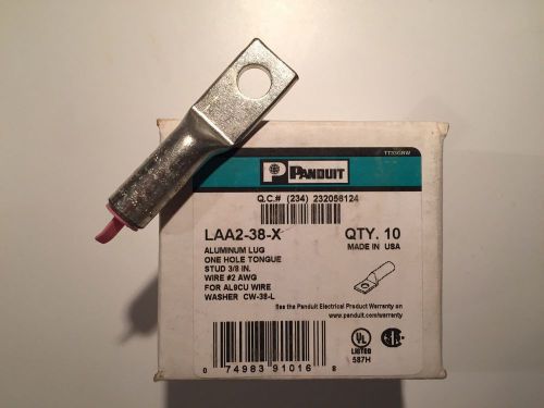 Panduit LAA2-38-x Aluminum 1 Hole Lug #2 awg