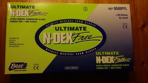 Showa best n-dex free ultimate nitrile glove, powder free [large] box of 50 for sale
