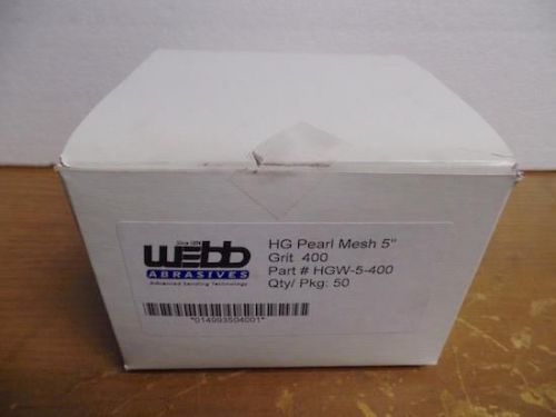 WEBB ABRASIVES HGW-5-400 HG PEARL MESH 5&#034; ABRASIVE PAD