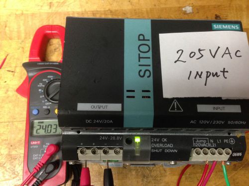 6EP1336-3BA00 Siemens SITOP PS module 24VDC/20A  120/230VAC input--Tested
