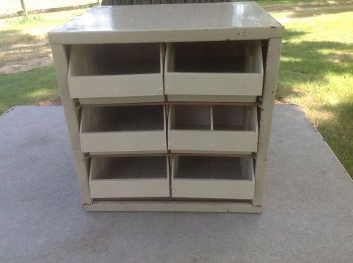 Used Metal Hardware Organizer Small Parts Bin Cabinet #1 Pick Up Only