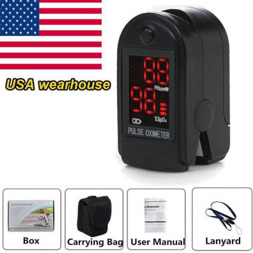 CONTEC USA! Finger Tip Pulse Oximeter Blood Oxygen SpO2 PR Monitor CMS50DL Black