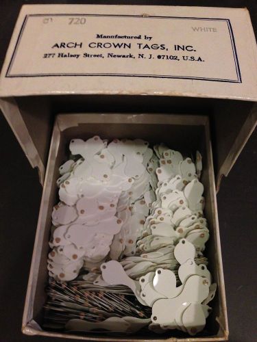Box of Arch Crown Button-Fast Jewelry tags new in box - White C720