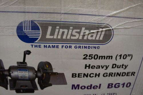 LINISHALL BG10 Bench Grinder, 10 in., 3450 rpm, AlO, 120V