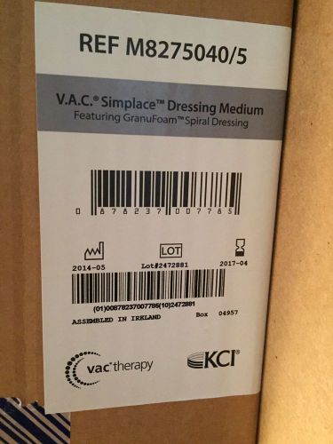 V.A.C. Simplace Dressing Medium for KCI Wound VAC Therapy Box Of 5 (spiral)