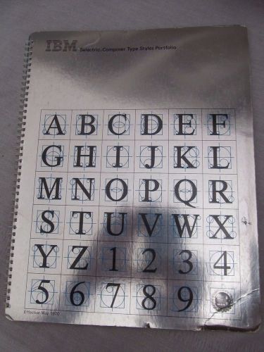 IBM Selectric Composer Type Styles Portfolio - Vintage manual book