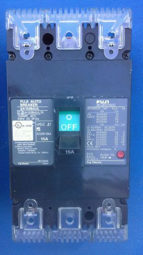 SA 103BAUL 15A FUJI Auto Circuit Breaker, 15 Amp  240V 3 Pole