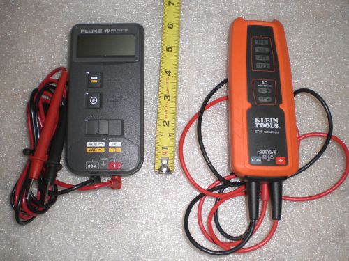 Fluke 10 Multimeter USA &amp; Klein Tools ET50 Electrical Voltage Tester 120-600V