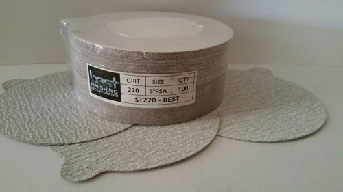5&#034; psa high quality adhesive backed  220 grit discs (sold in packs of 100) for sale