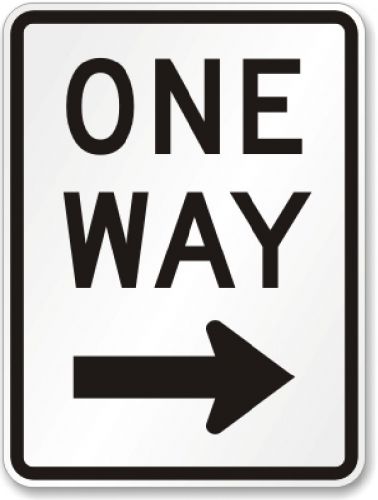 OFFICIAL &#034;ONE WAY&#034;  RIGHT ARROW SIGN