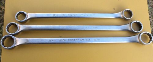 Proto Set of 3 Metric Offset Box End Wrenches 12 point 1128M 1129M 1130M