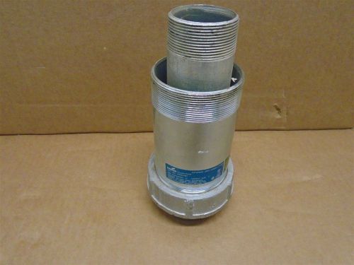 COOPER CROUSE-HINDS, XJG63 EMT, 2&#034; EXPANSION JOINT CONDUIT FITTING, 4&#034; EXP. USED