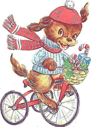 30 Custom Dog on a Bike Personalized Address Labels