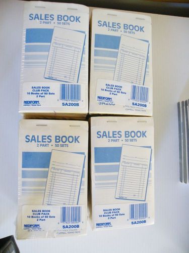 40 Sales Order Receipt Invoice Books 50 Duplicate 2-Part Forms With Carbon