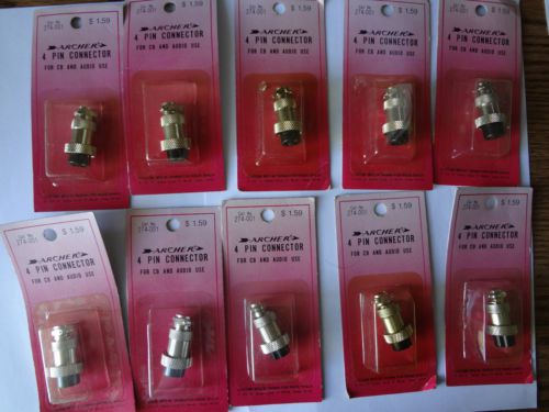 Lot of ten archer 4 pin connectors cat. no. 274-001 for sale