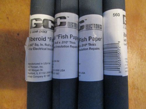 GC ELECTRONICS  560 - FIBROID FISH PAPER ELECTRICAL INSULATION 10&#034; x 24&#034; 4 Rolls
