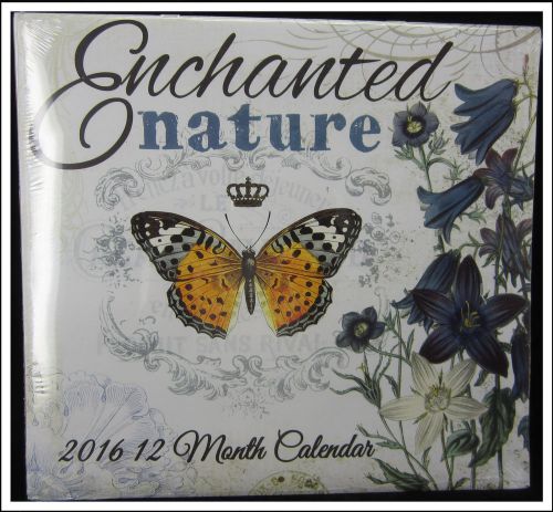 2016 12 Month Wall Calendar Enchanted Nature New Sealed...Beautiful!!!
