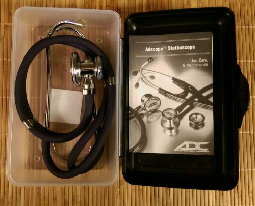 Adc adscope cardiology stethoscope 22&#034; dark blue #601 for sale