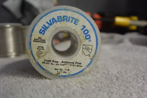 SOLDER SILVABRITE 100   LEAD FREE 1 POUND ROLL