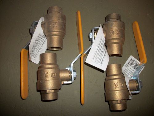 4 - 3/4&#034; Brass Sweat ball valves