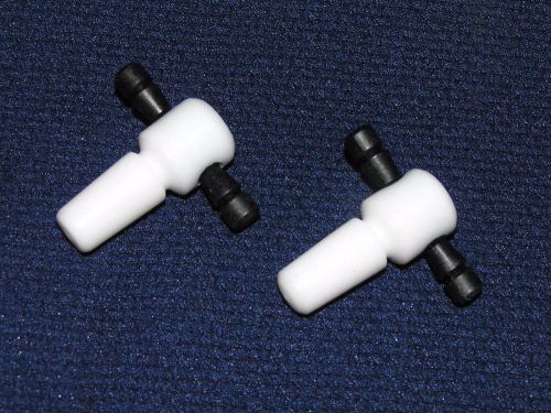 2 kimax stoppers, ptfe, size #9 - standard tapper, black handle, no. 41901r-09 for sale