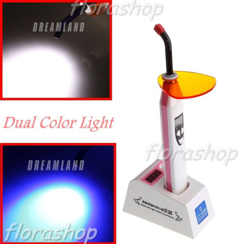 Dental LED Curing Light Lamp Cordless Blue/white Light With Photometer ST-1 Pink