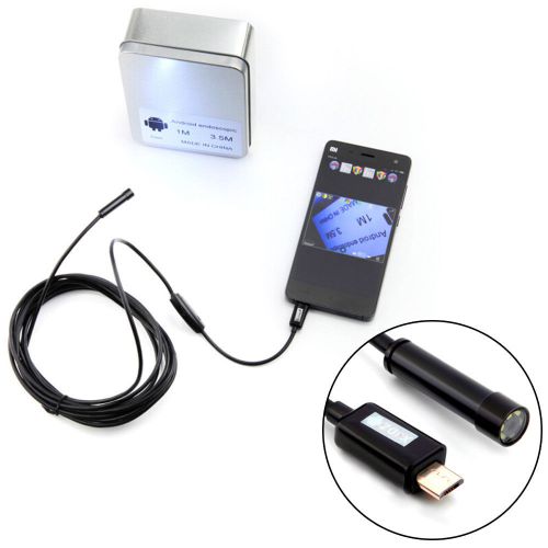 SALE NEW ?7mm Android HD Endoscope 6 LED lights Waterproof Snake Camera 1M FS