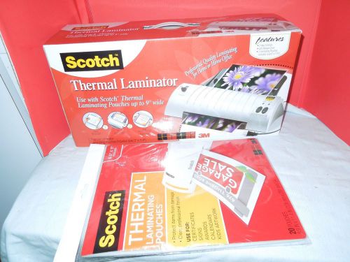 Scotch 901 Laminator with New Unopened 20 Pack of Large Pouches