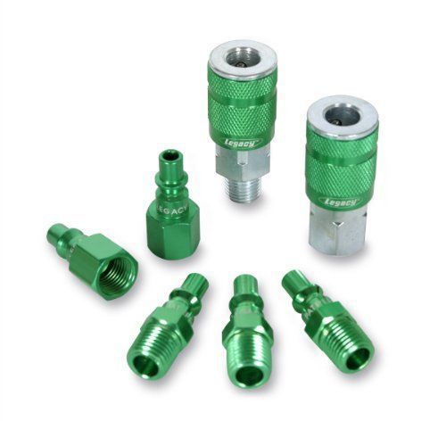 Legacy A71457B Color Connex Type B 7 Piece 1/4 in. Green Coupler and Plug Kit
