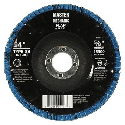 DISSTON COMPANY 4-Inch 36-Grit Zirconia Flap Disc