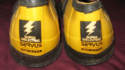 Mens Servus Super Dielectric ANSI Z41 PT 91EH Size 11 Safety Rubber Shoes Yellow