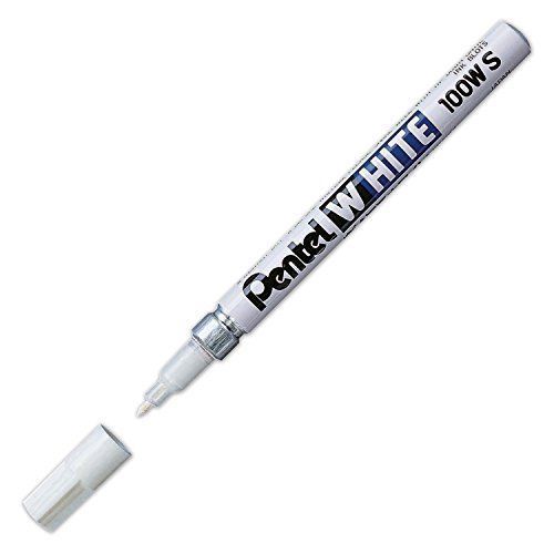 Pentel Permanent Marker White Fine Point 1 Pack (100W-S) Office Supplies New Gi