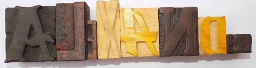 Letterpress Wood Type Printers 9 Block &#039;ALEXANDER&#039; Typography #bc-1285
