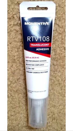 MOMENTIVE RTV108 3TG RTV Silicone Sealant, 2.8 oz Tube, Clear