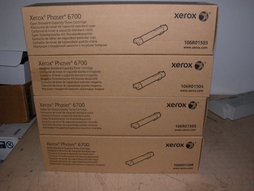 Set Genuine Xerox 106R01506 Bk 106R01503 C 106R01504 M 106R01505 Y Phaser 6700