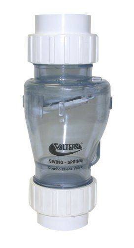 Valterra 200-cu20 pvc swing/spring combination check valve, clear, 2&#034; union for sale