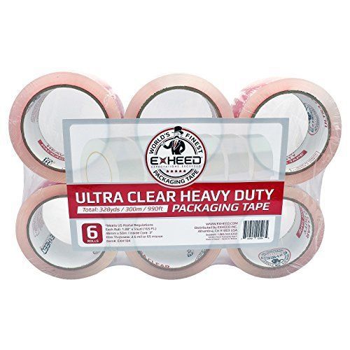 Worlds Finest Packing Tape - 2.6mil Heavy Duty Packaging Tape - Ultra Clear Pack