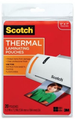 Scotch Thermal Laminating Pouches, 5 X 7-Inches, 20-Pouches (TP5903-20)