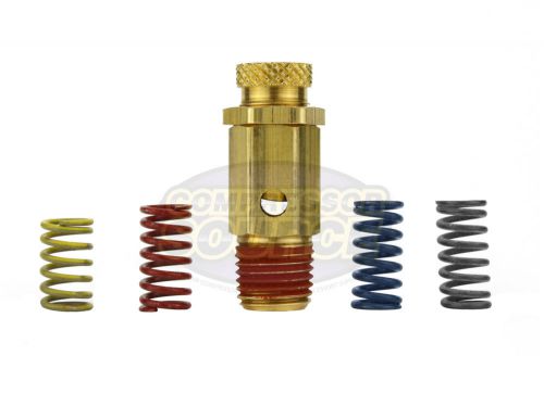 25-200 psi 1/4&#034; mnpt air compressor pressure adjustable relief pop off valve kit for sale