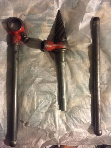 RIDGID 00-R PIPE THREADER DIE SET 3/4, 1/2 plus cutter &amp; reamer