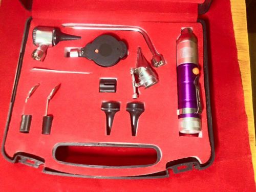 Professional ophthalmoscope, otoscope, nasal larynx diagnostic ent set for sale
