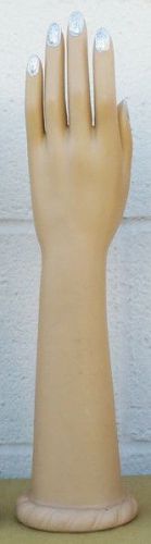MN-AA2 LEFT HAND USED Tall Female Glove &amp; Jewelry Display Hand - Assorted Nails