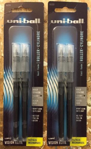 2 Pack Of Uni-Ball Vision Elite Rollerball Pen Refill Bold (61233) Total Of 4