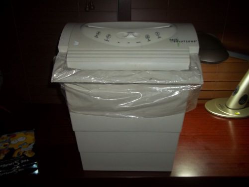 Tech Solutions Beige Paper Shredder 5 Sheet Capacity Strip Cut