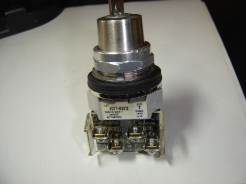 Allen bradley 800t-h3212 cylinder lock selector switch 2 pos key rem fm right for sale